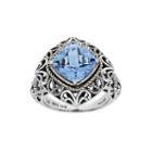 Shey Couture Genuine Sky Blue Topaz Sterling Silver 14k Gold Ring