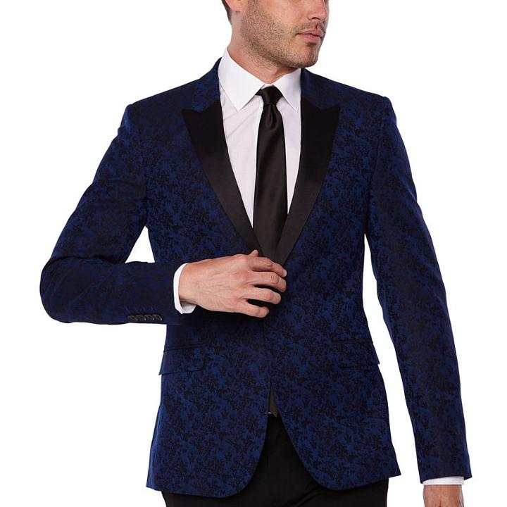 Jf J.ferrar Special Occasion Super Slim Fit Floral Sport Coat