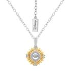 Enchanted Disney Fine Jewelry Womens 1/10 Ct. T.w. White Diamond Gold Sterling Silver Pendant Necklace