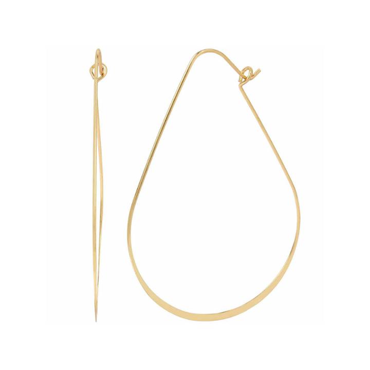 Bleu Nyc Wire Oval Hoop Earrings