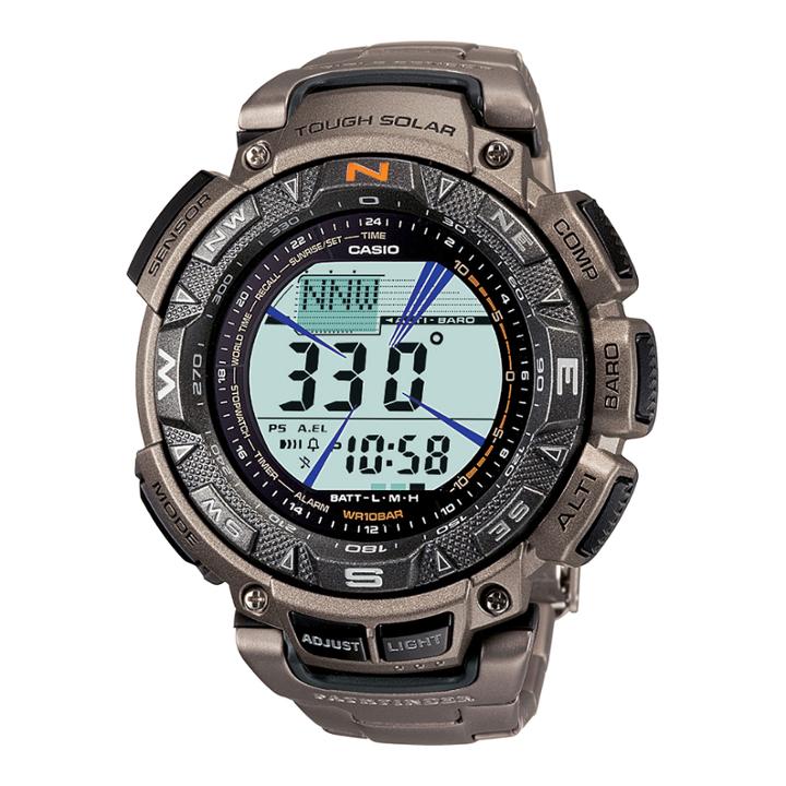 Casio Pro Trek Mens Triple Sensor Multifunction Titanium Watch Pag240t-7cr