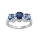 Womens 1/4 Ct. T.w. Blue Sapphire 10k Gold Cocktail Ring