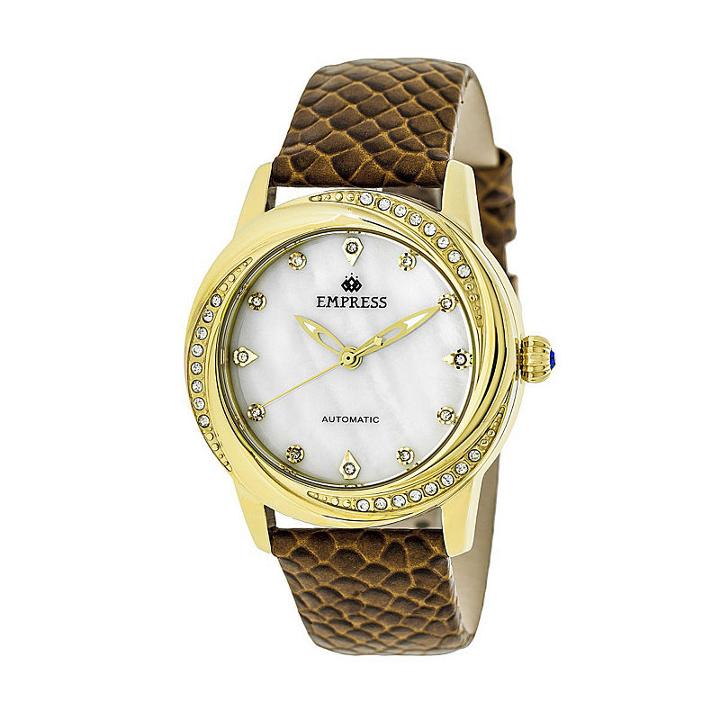 Empress Unisex Brown Strap Watch-empem1005