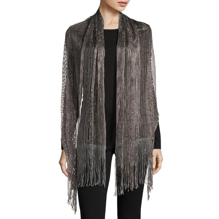 Metallic Net Wrap Scarf