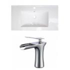 36.75-in. W 1 Hole Ceramic Top Set In White Color- Cupc Faucet Incl.