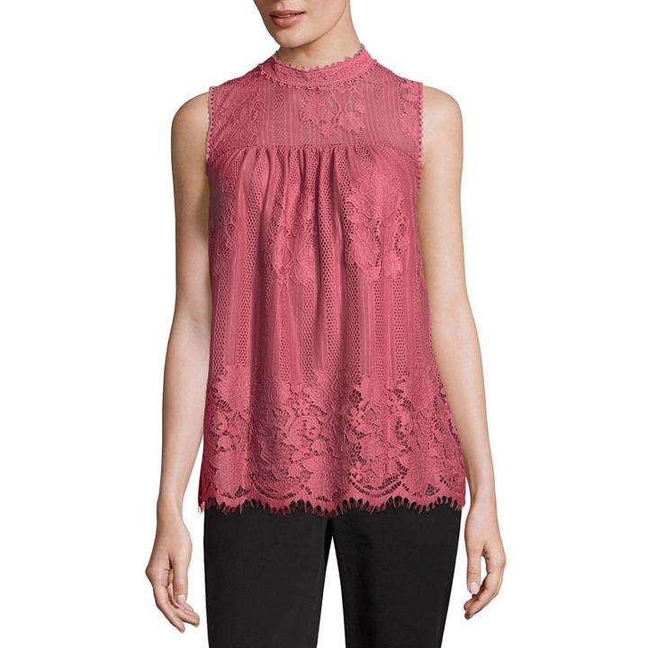 Worthington Sleeveless Cowl Neck Georgette Blouse