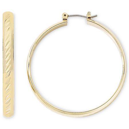 Monet Gold-tone Large Hoop Earrings