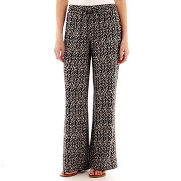 Per Se Print Palazzo Pants - Petite