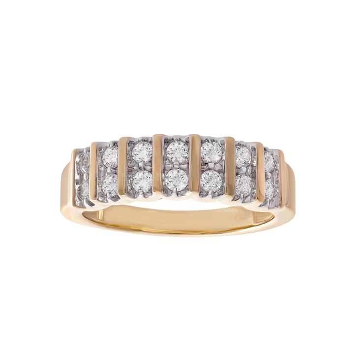 Womens 1/2 Ct. T.w. Genuine Diamond 10k Gold Wedding Band