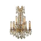 Windsor Collection 12 Light 2-tier Golden Teak Crystal Chandelier