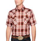 Ely Cattleman Short Sleeve Plaid Snap-front Shirt-tall