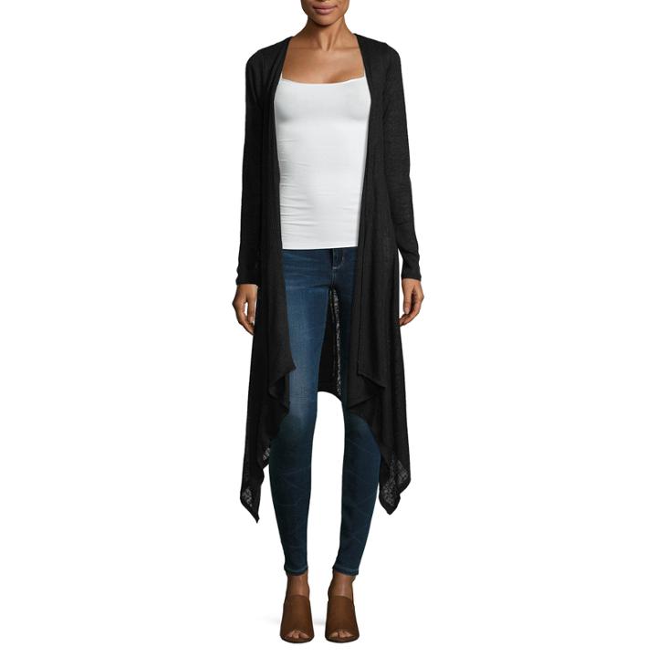 Derek Heart Not Applicable Long Sleeve Open Front Cardigan-juniors