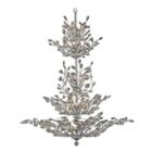 Aspen Collection 26 Light Chrome Finish And Clearcrystal Floral Chandelier 42 D X 50 H Four 4 Tier Large