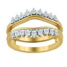 Womens 1/7 Ct. T.w. Genuine White Diamond 14k Gold Ring Enhancer