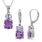 Womens 2-pack Purple Amethyst Sterling Silver Jewelry Set
