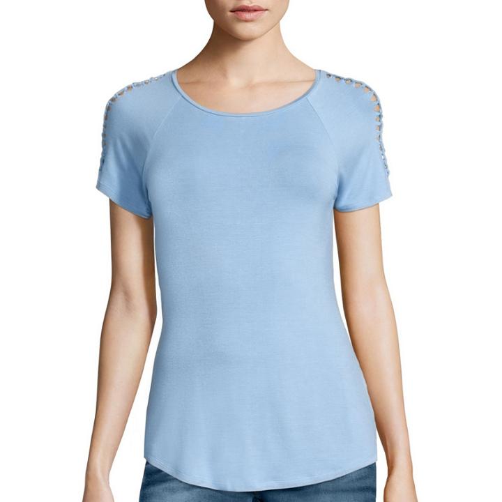 I Jeans By Buffalo Short-sleeve Cutout Tee