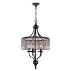 Enfield Collection 5 Light Flemish Brass And Clearcrystal Chandelier
