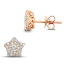 1 Pair 3/8 Ct. T.w. White Diamond 14k Rose Gold Earring Sets