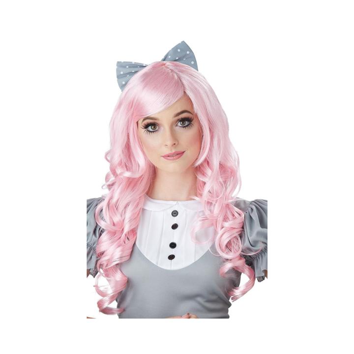 Pink Cosplay Doll Adult Wig W Dress Up Costume Unisex
