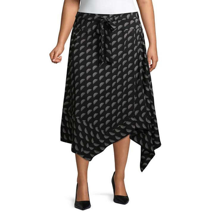 Worthington Crepe Wrap Skirt-plus