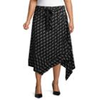 Worthington Crepe Wrap Skirt-plus