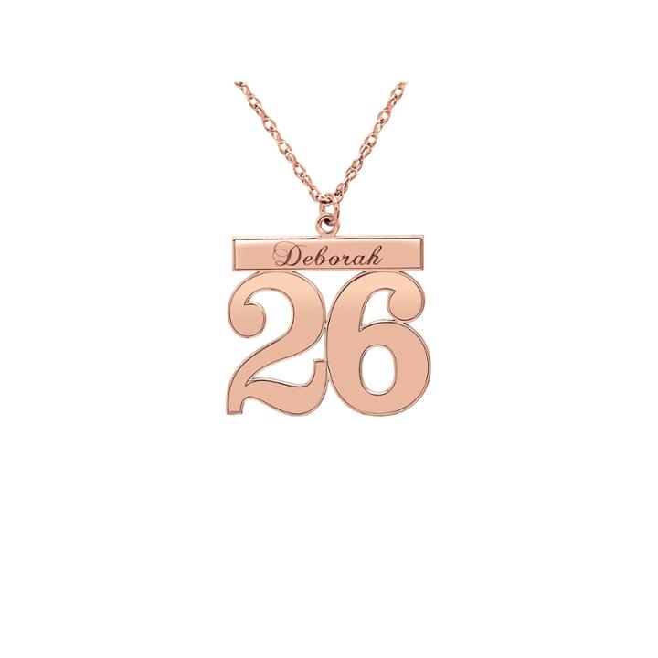 Womens Personalized 14k Gold Over Silver Pendant Necklace