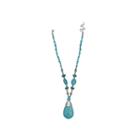 Mixit&trade; Reconstituted Turquoise Teardrop Necklace