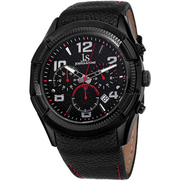 Joshua & Sons Mens Black Strap Watch-j-69rd