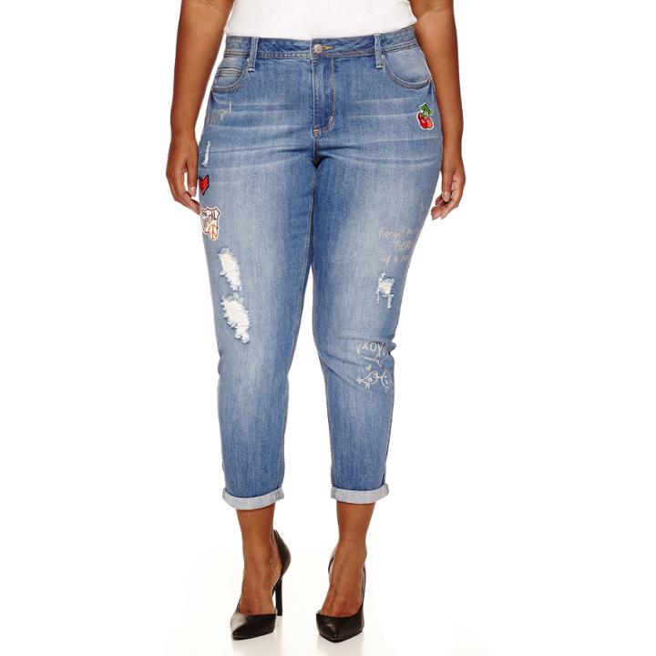Love Indigo Multi-patch Skinny Jeans