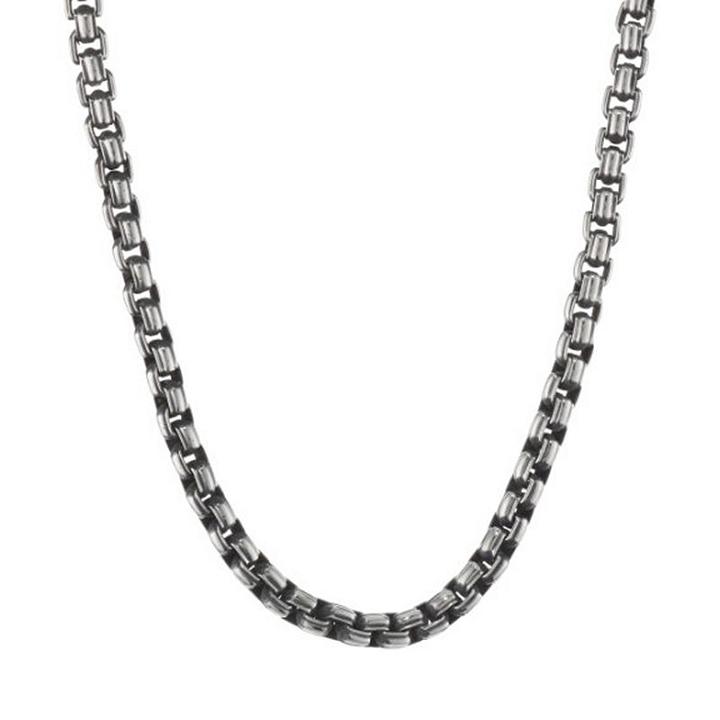 Stainless Steel Solid Box 22 Inch Chain Necklace