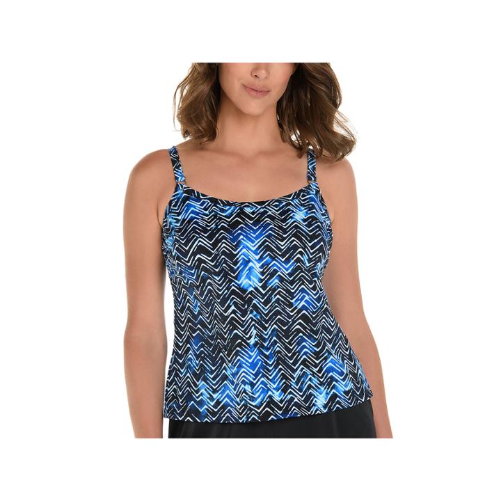 Trimshaper Waves Swim Dress