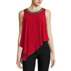 By & By Sleeveless Scoop Neck Georgette Blouse-juniors