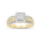 Womens 1/2 Ct. T.w. Genuine Princess Diamond 10k Gold Engagement Ring