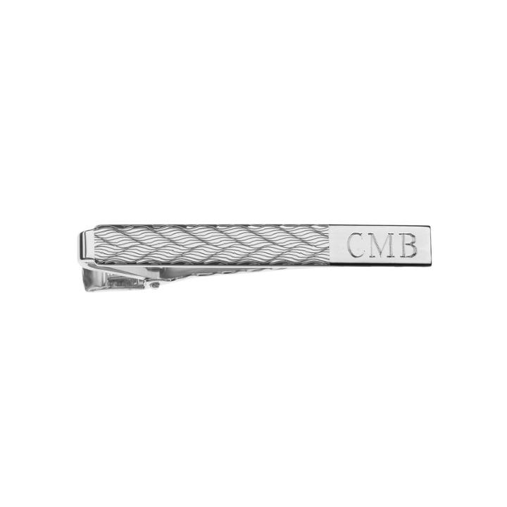 Personalized Zigzag Pattern Tie Bar