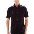 Claiborne Short-sleeve Stretch Poplin Shirt