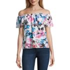 I Jeans By Buffalo Ruffle Off The Shoulder Top