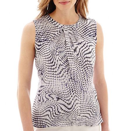 Liz Claiborne Sleeveless Woven Blouse - Tall