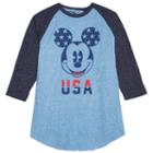 Novelty Season 3/4 Sleeve Mickey Mouse Graphic T-shirt