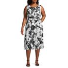 Perceptions Sleeveless Floral Fit & Flare Dress-plus