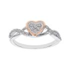 Lumastar 1/10 Ct. T.w. Diamond Two-tone Sterling Silver Heart Infinity Promise Ring