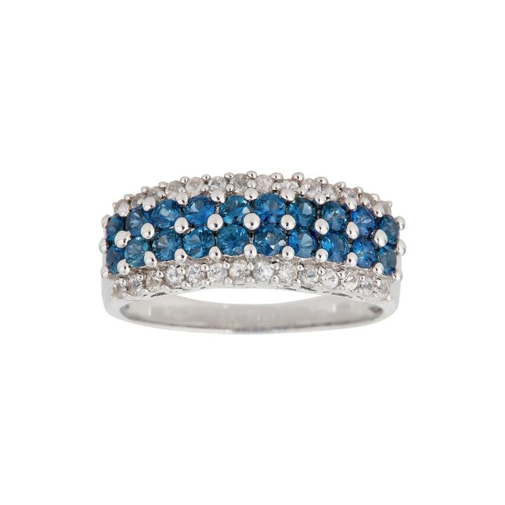 Limited Quantities Genuine Blue And White Sapphire Ring