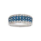 Limited Quantities Genuine Blue And White Sapphire Ring