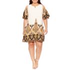 Luxology 3/4 Sleeve Paisley Sheath Dress - Plus