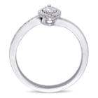 Womens 1/4 Ct. T.w. Round White Diamond Sterling Silver Engagement Ring