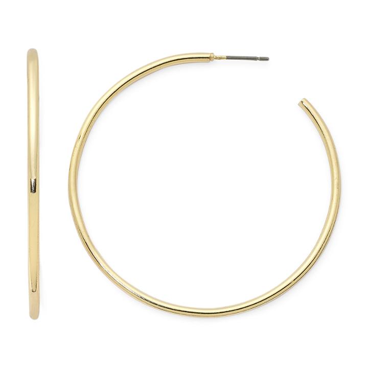 Sensitive Ears Gold-tone Half-hoop Earrings