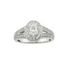 Certified Diamonds 1 Ct. T.w. Diamond 14k White Gold Oval Engagement Ring