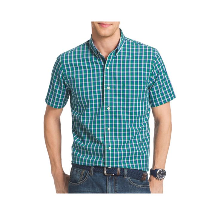Izod Short-sleeve Poplin Woven Shirt