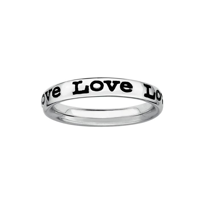 Personally Stackable Sterling Silver Love Stackable Ring