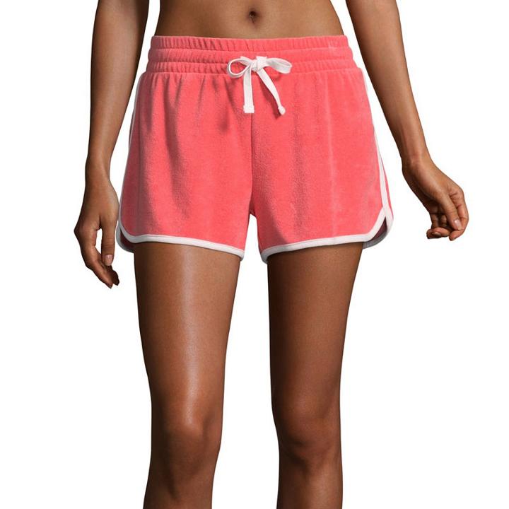Flirtitude Terry Cloth Pull-on Shorts-juniors