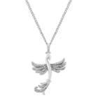 Enchanted Disney Fine Jewelry Womens 3/8 Ct. T.w. White Diamond Sterling Silver Pendant Necklace